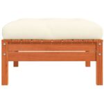 Repose-pied de jardin avec coussin bois massif de pin – Image 4