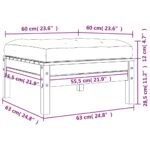 Repose-pied de jardin avec coussin bois de pin imprégné – Image 7