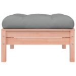 Canapé de jardin avec coussins et repose-pied 2 places – Image 9