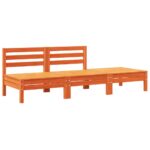 Canapé de jardin avec coussins et repose-pied 2 places – Image 2
