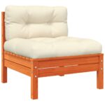 Canapé de jardin avec coussins et repose-pied 2 places – Image 4