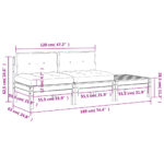 Canapé de jardin avec coussins et repose-pied 2 places – Image 9
