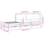 Canapé de jardin avec coussins et repose-pied bois pin massif – Image 11