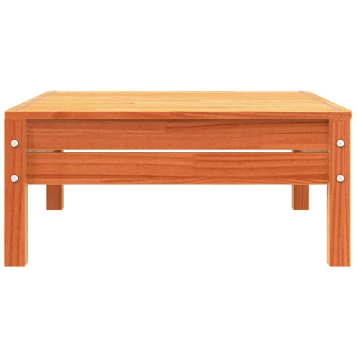 Canapé de jardin avec coussins et repose-pied bois pin massif – Image 9