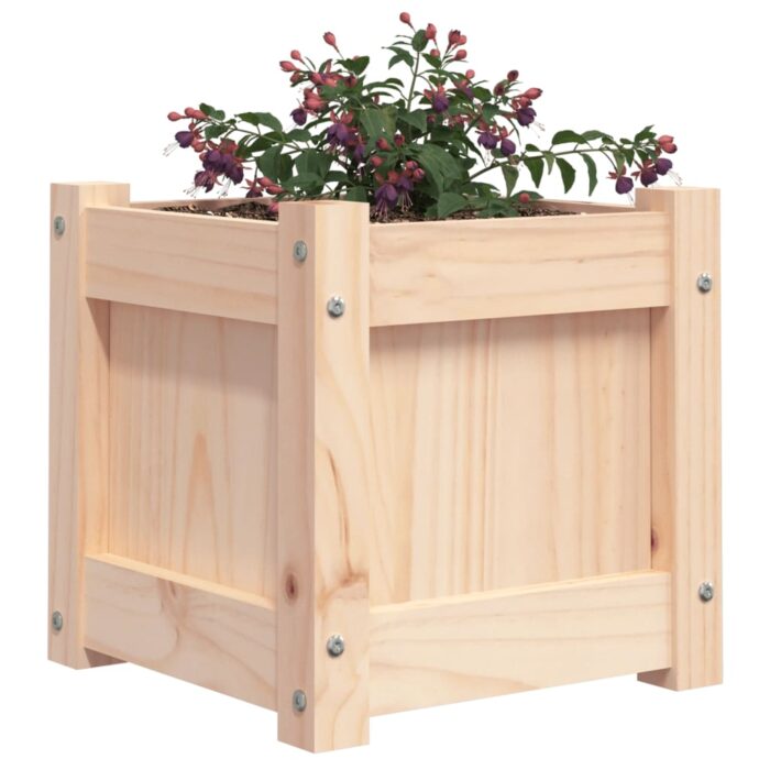 Jardinière 31x31x31 cm bois de pin massif – Image 2