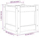 Jardinière 31x31x31 cm bois de pin massif – Image 9