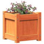 Jardinière cire marron 31x31x31 cm bois de pin massif – Image 2