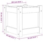 Jardinières 2 pcs cire marron bois de pin massif – Image 10