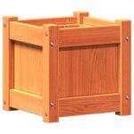 Jardinières 2 pcs cire marron bois de pin massif – Image 3