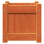 Jardinières 2 pcs cire marron bois de pin massif – Image 4