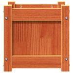 Jardinières 2 pcs cire marron bois de pin massif – Image 5