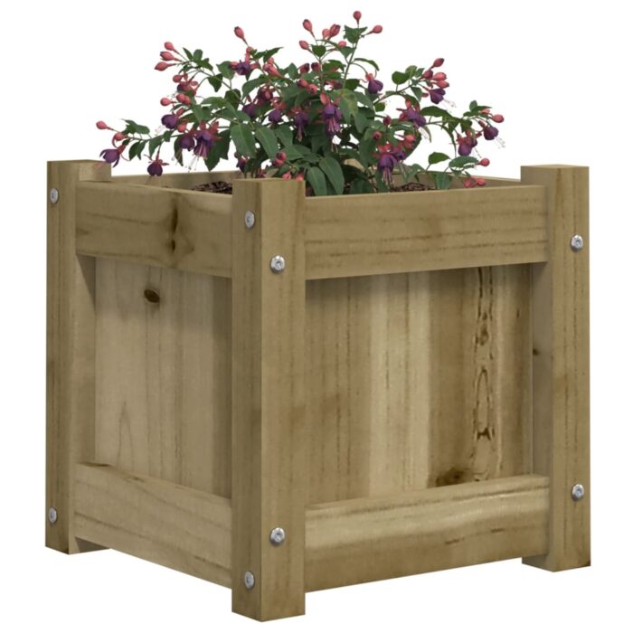 Jardinière 31x31x31 cm bois de pin imprégné – Image 2