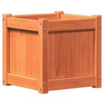 Jardinières 2 pcs cire marron bois de pin massif – Image 6