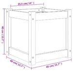 Jardinière 40x40x40 cm bois massif douglas – Image 9