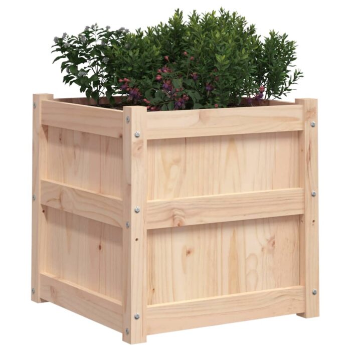 Jardinière 50x50x50 cm bois de pin massif – Image 2
