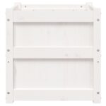 Jardinière blanc 50x50x50 cm bois de pin massif – Image 3