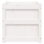 Jardinière blanc 50x50x50 cm bois de pin massif – Image 4