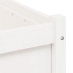 Jardinière blanc 50x50x50 cm bois de pin massif – Image 7