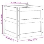 Jardinière blanc 50x50x50 cm bois de pin massif – Image 9