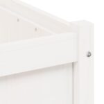 Jardinières 2 pcs blanc bois de pin massif – Image 8