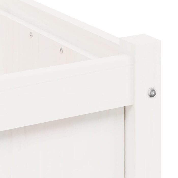 Jardinières 2 pcs blanc bois de pin massif – Image 8