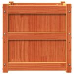 Jardinières 2 pcs cire marron bois de pin massif – Image 4