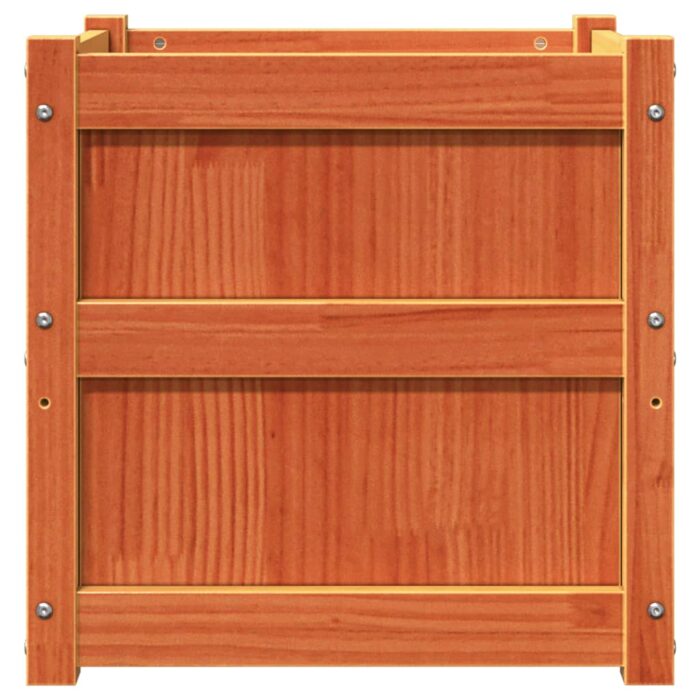 Jardinières 2 pcs cire marron bois de pin massif – Image 4