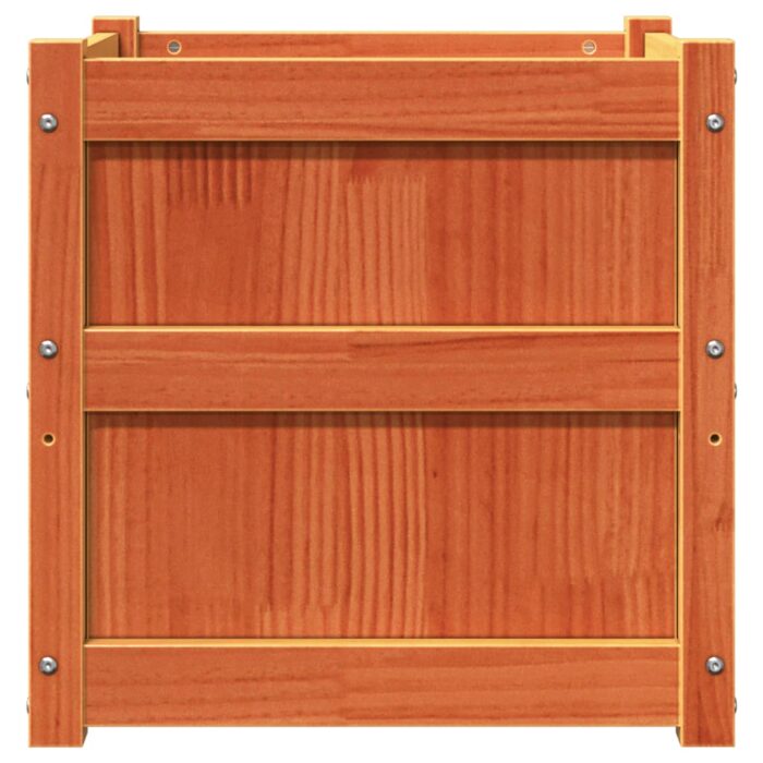 Jardinières 2 pcs cire marron bois de pin massif – Image 5