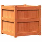 Jardinières 2 pcs cire marron bois de pin massif – Image 6