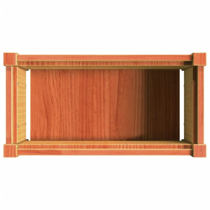 Jardinière cire marron 60x31x31 cm bois de pin massif – Image 6