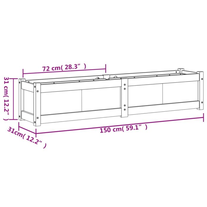 Jardinières 2 pcs bois massif douglas – Image 9