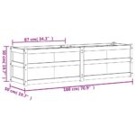 Jardinière 180x50x50 cm bois de pin massif – Image 9