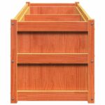 Jardinière cire marron 180x50x50 cm bois de pin massif – Image 4