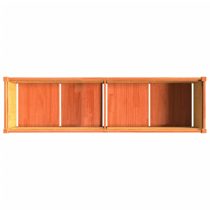 Jardinière cire marron 180x50x50 cm bois de pin massif – Image 6