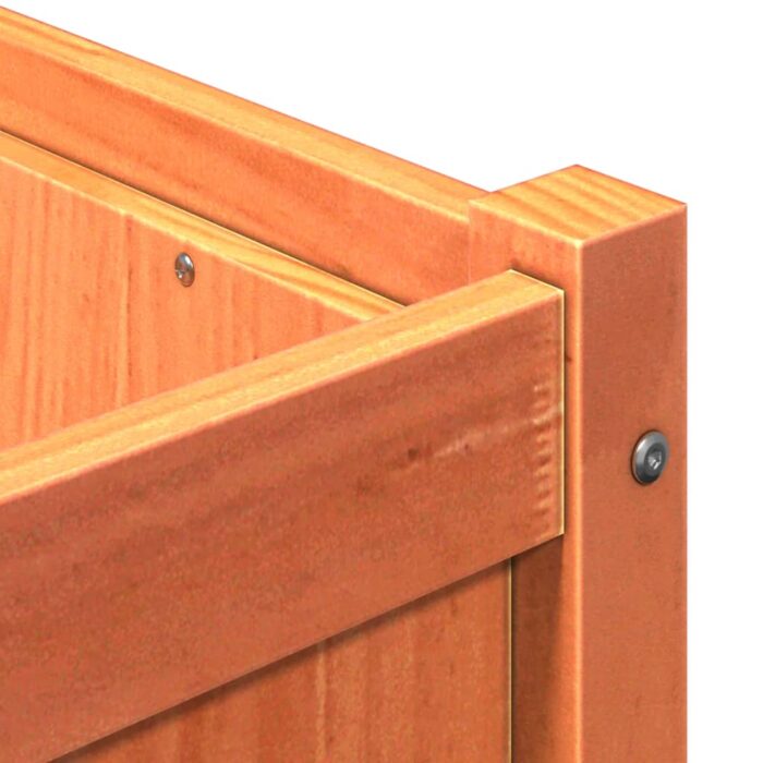 Jardinière cire marron 180x50x50 cm bois de pin massif – Image 7