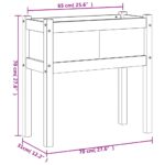 Jardinières avec pieds 70x31x70 cm bois de pin massif – Image 9