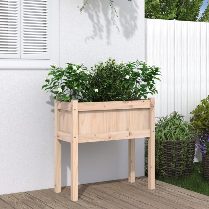 Jardinières avec pieds 70x31x70 cm bois de pin massif – Image 1