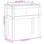 Jardinières avec pieds blanc 70x31x70 cm bois de pin massif – Image 9
