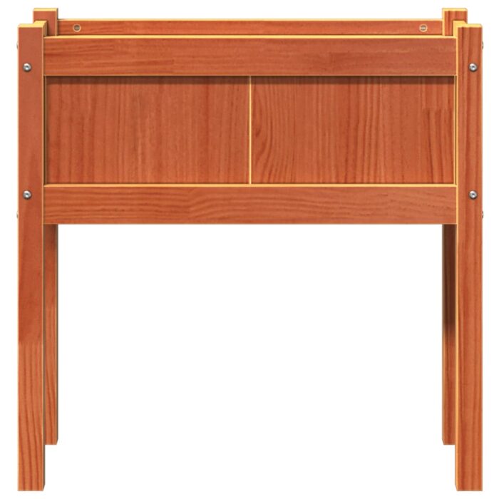 Jardinières et pieds cire marron 70x31x70 cm bois de pin massif – Image 3