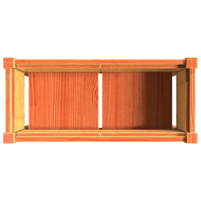 Jardinières et pieds cire marron 70x31x70 cm bois de pin massif – Image 6