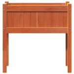 Jardinières 2 pcs avec pieds cire marron bois de pin massif – Image 4