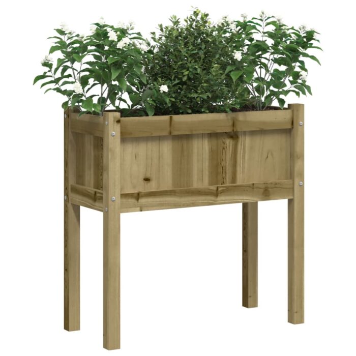 Jardinière avec pieds 70x31x70 cm bois de pin imprégné – Image 2