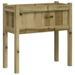 Jardinière avec pieds 70x31x70 cm bois de pin imprégné – Image 5