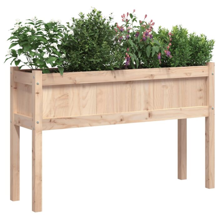 Jardinières avec pieds 110x31x70 cm bois de pin massif – Image 2