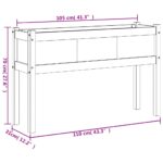 Jardinières avec pieds 110x31x70 cm bois de pin massif – Image 9