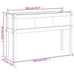 Jardinières 2 pcs avec pieds blanc bois de pin massif – Image 9