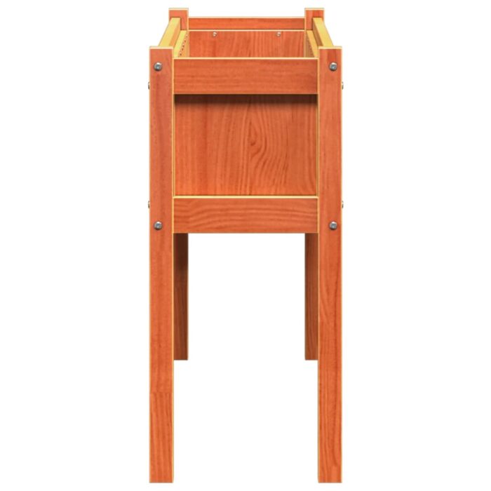 Jardinières 2 pcs avec pieds cire marron bois de pin massif – Image 5
