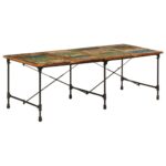 Table à manger 220x90x77 cm bois massif de récupération – Image 10