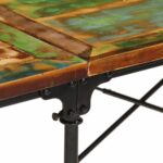 Table à manger 220x90x77 cm bois massif de récupération – Image 6