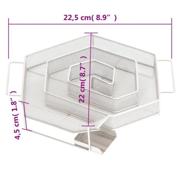 Générateur de fumée froide 6 côtés 22,5 cm acier inoxydable – Image 6